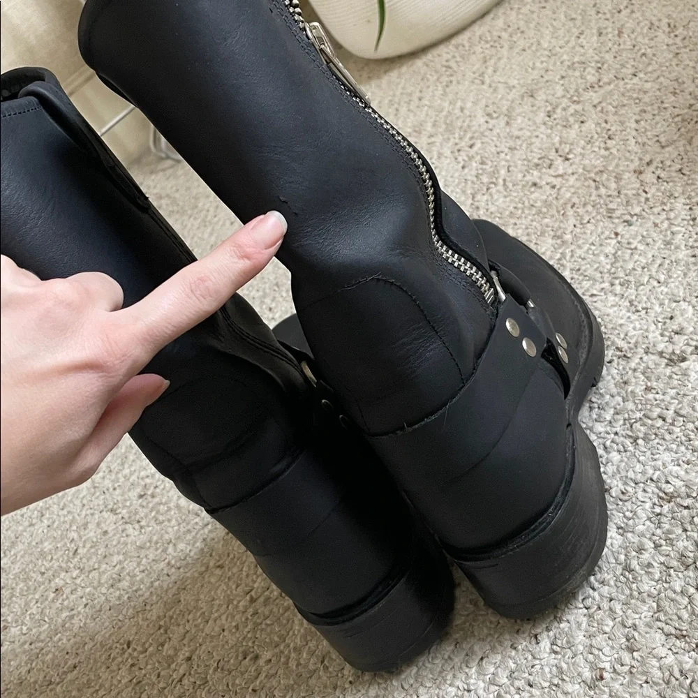 Double H 4008 Black Leather Harness Boots